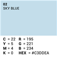 Superior Achtergrondpapier 02 Sky Blue 1,35 x 11m