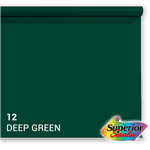 f Superior Achtergrondpapier 12 Deep Green 1,35 x 11m