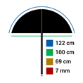 Falcon Eyes Flitsparaplu UR-48SB1 Zilver/Zwart 122 cm