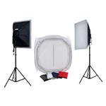 f Falcon Eyes Productfoto-Set met 75x75x75 Opnametent en Verlichting 1600W