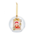Zep Foto Kerstbal Voski Gold CH38G  2x3,5x4,5 cm
