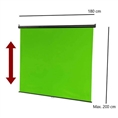 StudioKing Wand Pull-Down Green Screen FB-180200WG 180x200 cm Chroma Groen