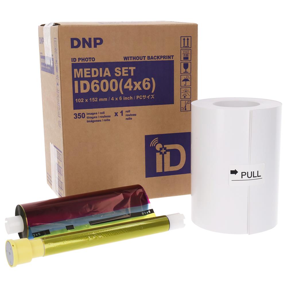 DNP pasfoto papier 1 rol à 350 st. 10x15 voor id600 afbeelding