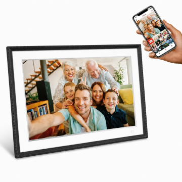 Frameo Digitale Fotolijst HF-109T Zwart 10.1 Inch met FrameGlow