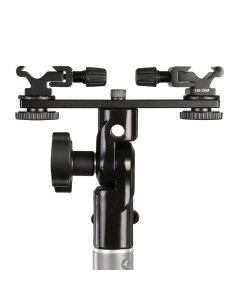 Falcon Eyes Twin Mount Tilting Bracket + 2 x Flitsschoen CLD-14A