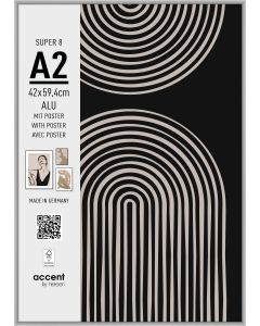 Nielsen Fotolijst 5441124 Super 8 Mat Zilver 42x59,7 cm