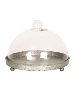 Clayre Eef Stolp 6GL2491 Grijs Transparent 21x15 cm Clayre Eef Stolp 6GL2491 Grijs Transparent 21x15 cm