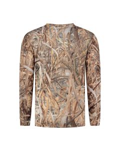 Stealth Gear T-shirt Lange Mouw Camo Rietprint maat M
